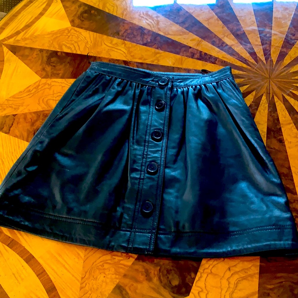 French connection lambskin leather button up skirt new  absolutely gorgeous 6